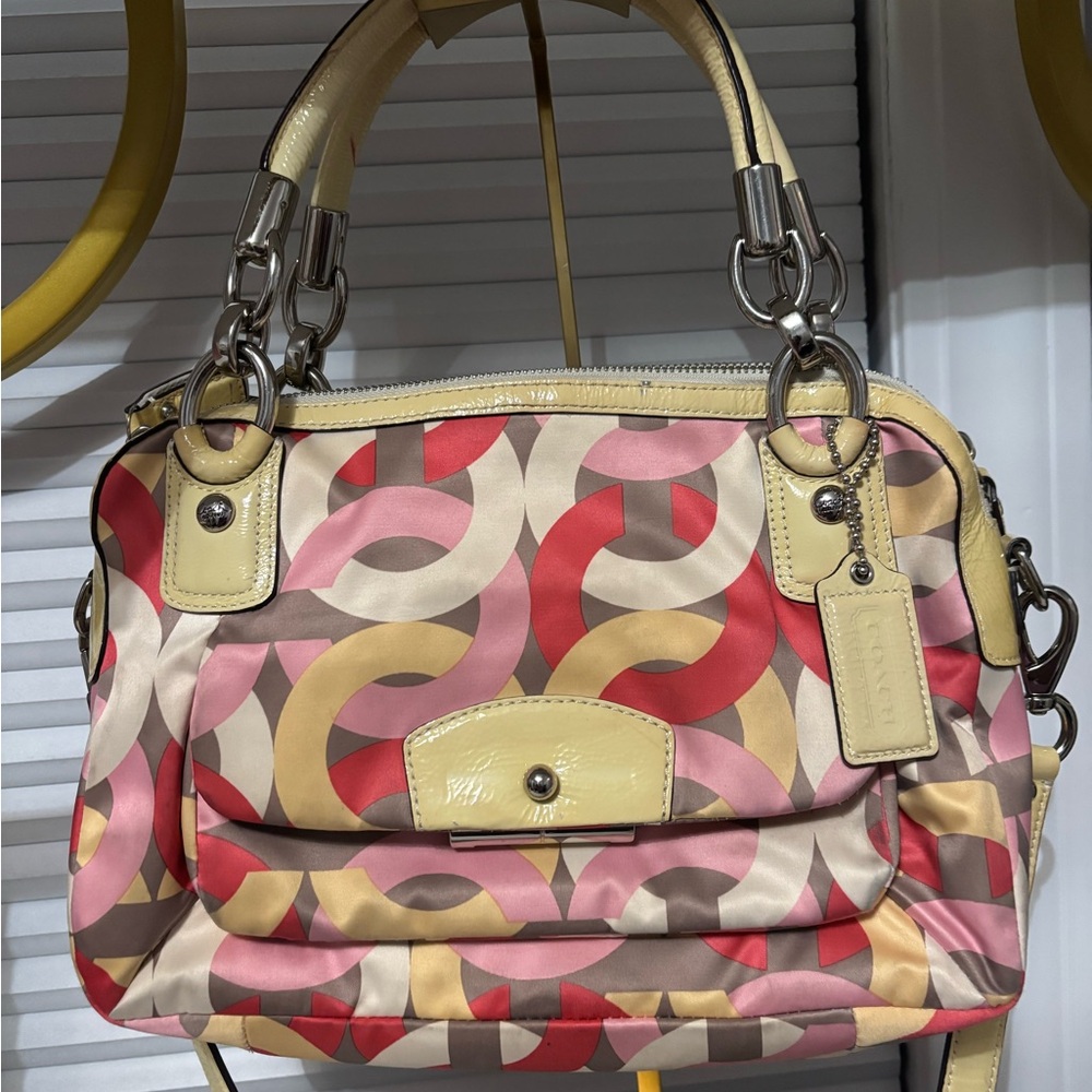 Coach Kristin Chain Link Prink Double Zip Satchel